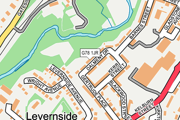 G78 1JR map - OS OpenMap – Local (Ordnance Survey)
