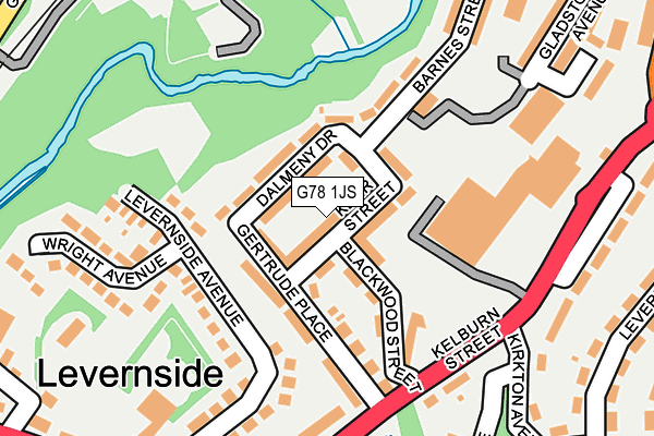 G78 1JS map - OS OpenMap – Local (Ordnance Survey)