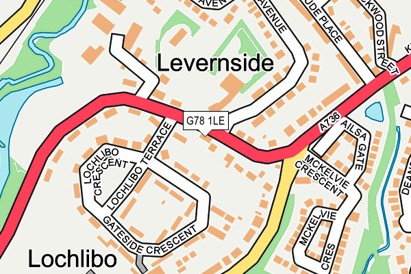 G78 1LE map - OS OpenMap – Local (Ordnance Survey)
