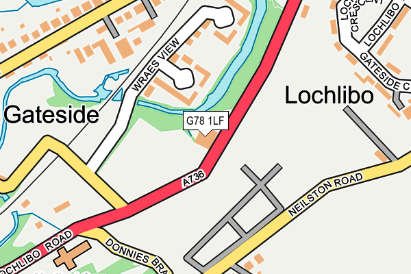 G78 1LF map - OS OpenMap – Local (Ordnance Survey)