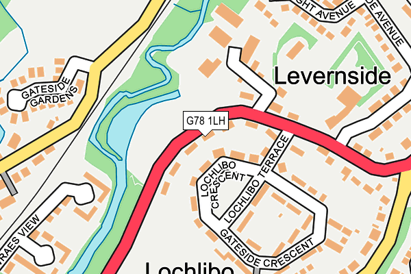G78 1LH map - OS OpenMap – Local (Ordnance Survey)