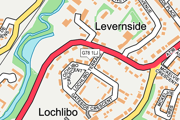G78 1LJ map - OS OpenMap – Local (Ordnance Survey)