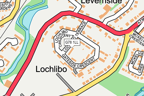 G78 1LL map - OS OpenMap – Local (Ordnance Survey)