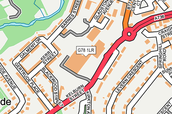 G78 1LR map - OS OpenMap – Local (Ordnance Survey)