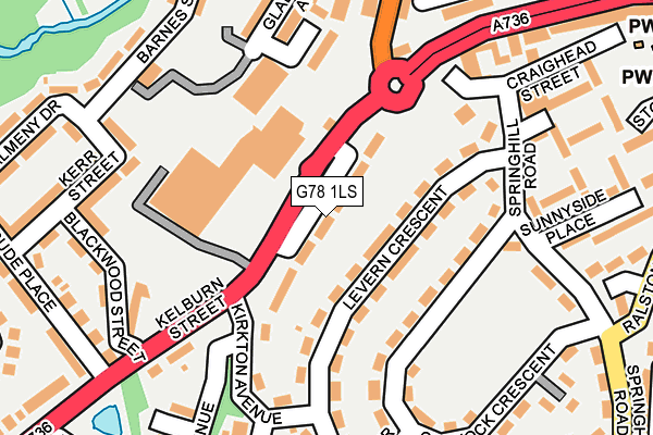 G78 1LS map - OS OpenMap – Local (Ordnance Survey)
