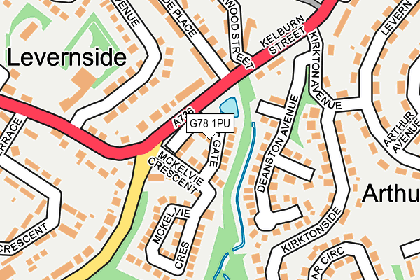 G78 1PU map - OS OpenMap – Local (Ordnance Survey)