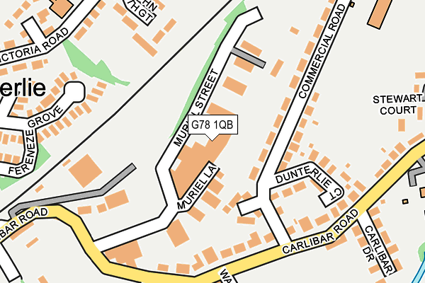 G78 1QB map - OS OpenMap – Local (Ordnance Survey)