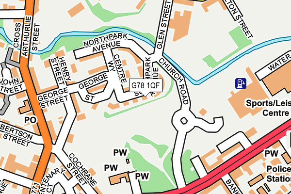 G78 1QF map - OS OpenMap – Local (Ordnance Survey)