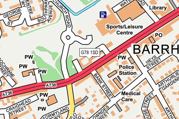 G78 1SD map - OS OpenMap – Local (Ordnance Survey)