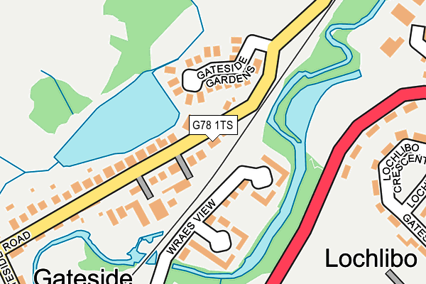 G78 1TS map - OS OpenMap – Local (Ordnance Survey)