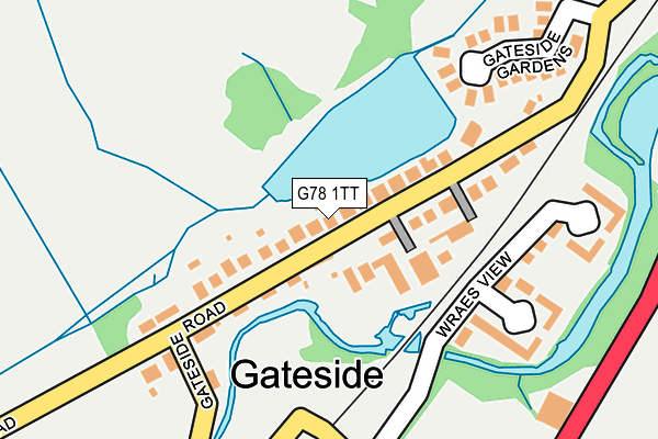 G78 1TT map - OS OpenMap – Local (Ordnance Survey)