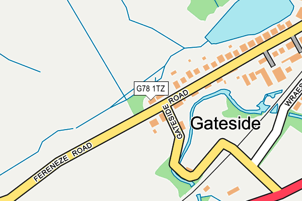 G78 1TZ map - OS OpenMap – Local (Ordnance Survey)