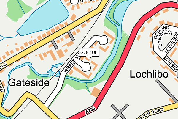 G78 1UL map - OS OpenMap – Local (Ordnance Survey)