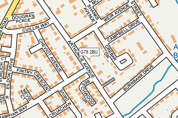 G78 2BU map - OS OpenMap – Local (Ordnance Survey)