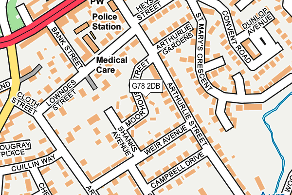 G78 2DB map - OS OpenMap – Local (Ordnance Survey)