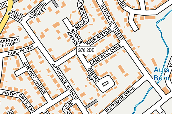 G78 2DE map - OS OpenMap – Local (Ordnance Survey)
