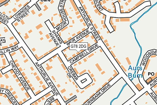 G78 2DG map - OS OpenMap – Local (Ordnance Survey)
