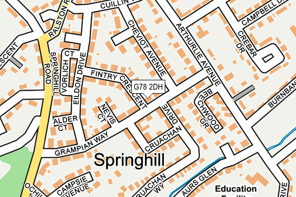 G78 2DH map - OS OpenMap – Local (Ordnance Survey)