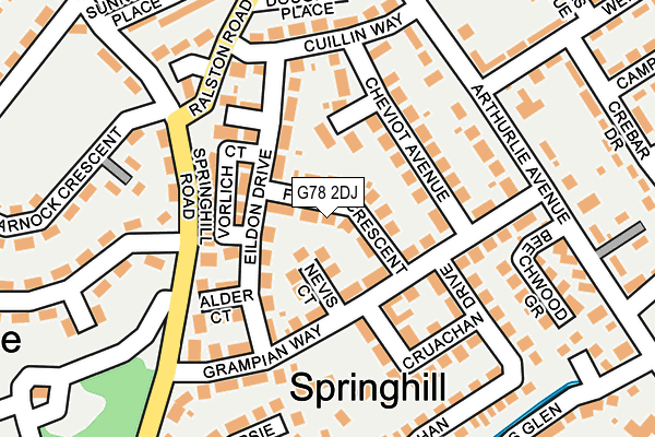 G78 2DJ map - OS OpenMap – Local (Ordnance Survey)