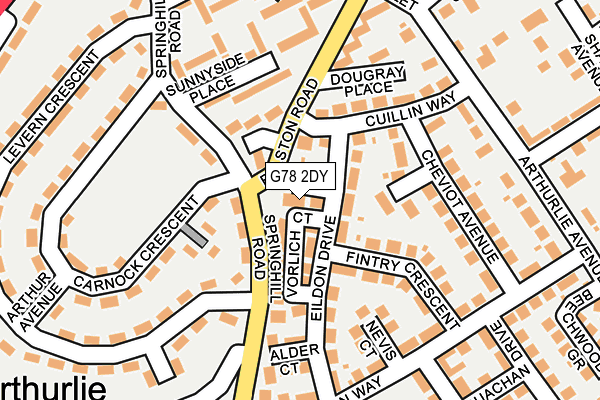 G78 2DY map - OS OpenMap – Local (Ordnance Survey)