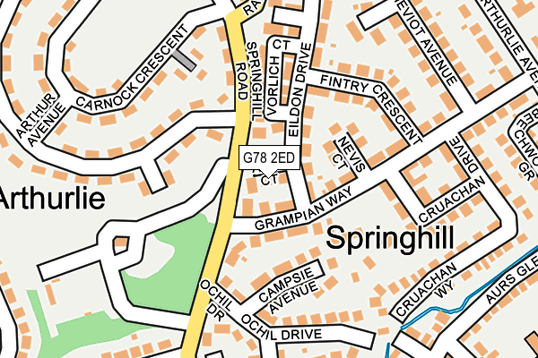 G78 2ED map - OS OpenMap – Local (Ordnance Survey)