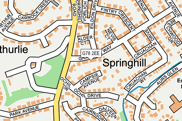 G78 2EE map - OS OpenMap – Local (Ordnance Survey)