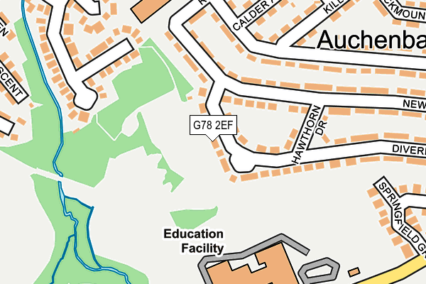 G78 2EF map - OS OpenMap – Local (Ordnance Survey)