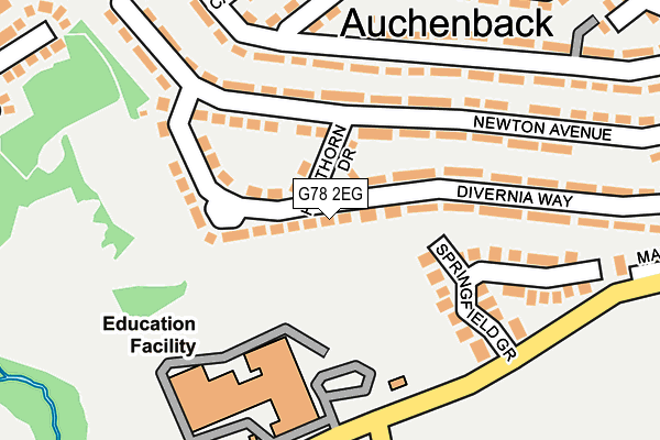G78 2EG map - OS OpenMap – Local (Ordnance Survey)