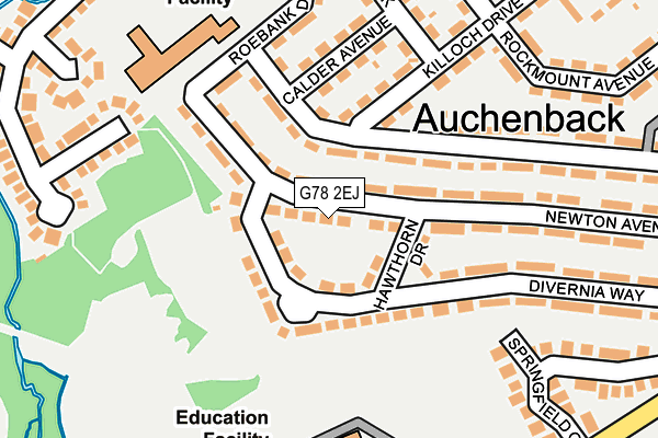 G78 2EJ map - OS OpenMap – Local (Ordnance Survey)