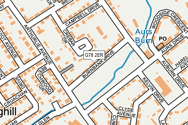 G78 2ER map - OS OpenMap – Local (Ordnance Survey)