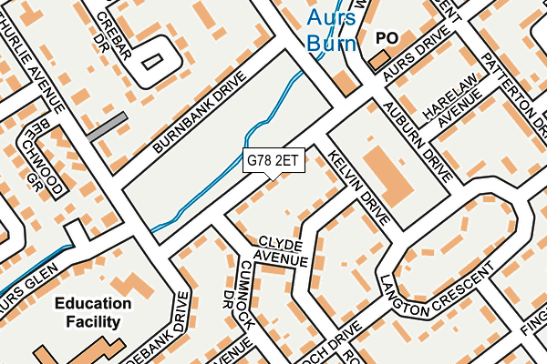 G78 2ET map - OS OpenMap – Local (Ordnance Survey)