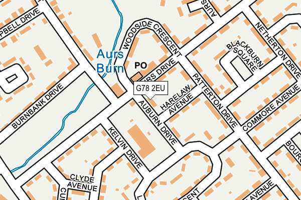 G78 2EU map - OS OpenMap – Local (Ordnance Survey)