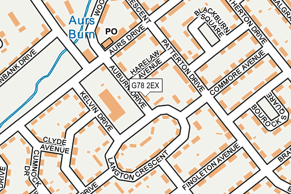 G78 2EX map - OS OpenMap – Local (Ordnance Survey)