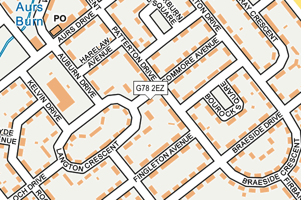 G78 2EZ map - OS OpenMap – Local (Ordnance Survey)