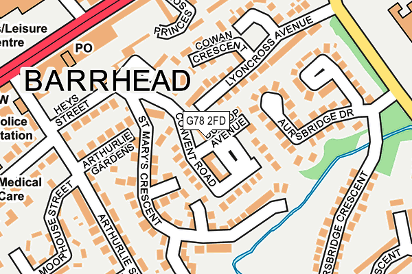 G78 2FD map - OS OpenMap – Local (Ordnance Survey)
