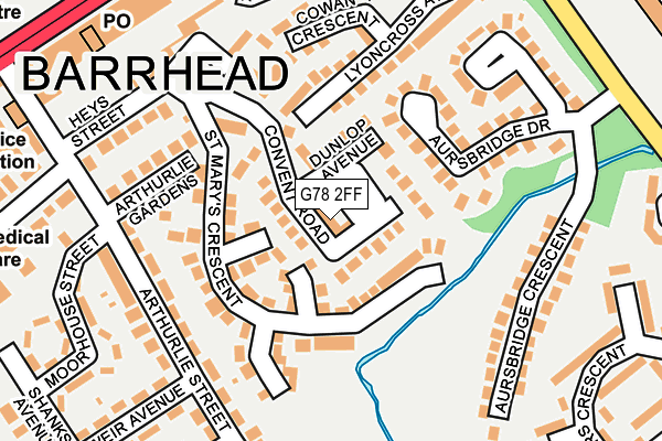 G78 2FF map - OS OpenMap – Local (Ordnance Survey)