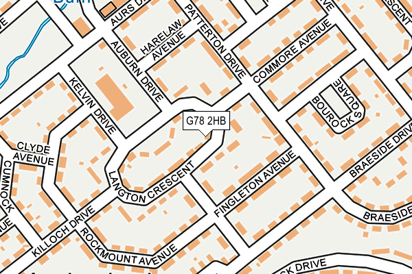 G78 2HB map - OS OpenMap – Local (Ordnance Survey)