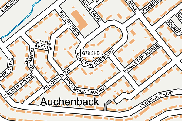 G78 2HD map - OS OpenMap – Local (Ordnance Survey)