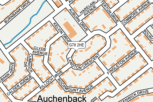 G78 2HE map - OS OpenMap – Local (Ordnance Survey)