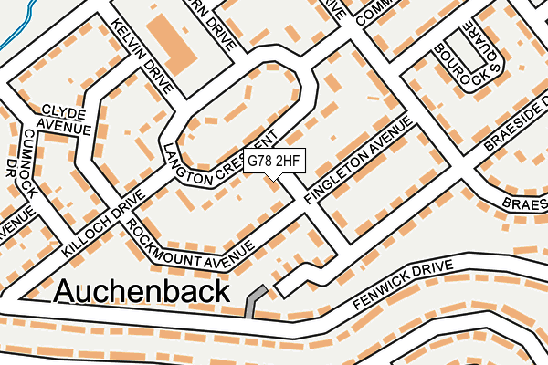 G78 2HF map - OS OpenMap – Local (Ordnance Survey)