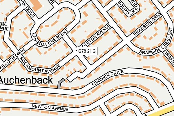 G78 2HG map - OS OpenMap – Local (Ordnance Survey)