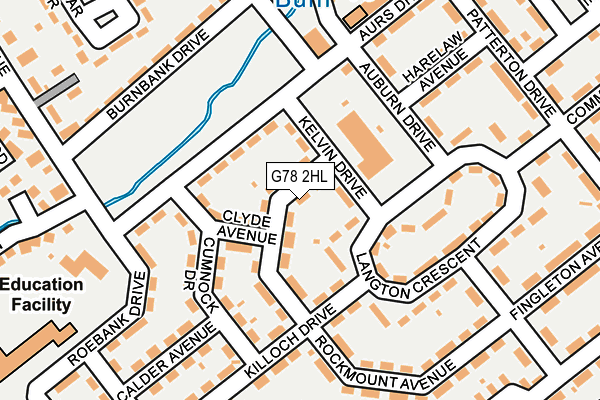 G78 2HL map - OS OpenMap – Local (Ordnance Survey)