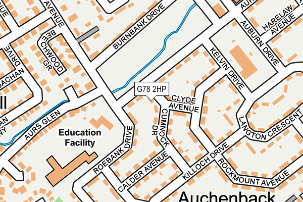 G78 2HP map - OS OpenMap – Local (Ordnance Survey)