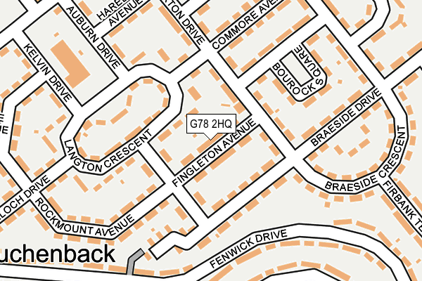 G78 2HQ map - OS OpenMap – Local (Ordnance Survey)