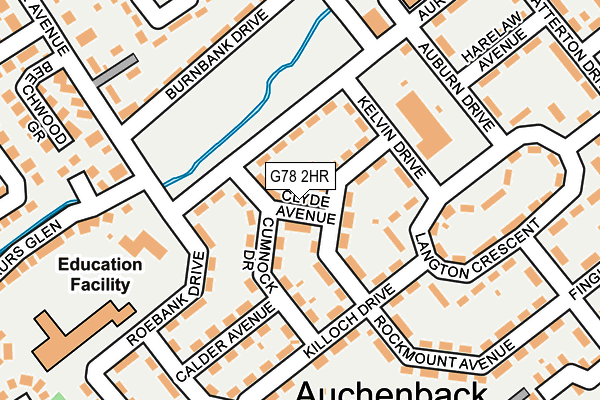 G78 2HR map - OS OpenMap – Local (Ordnance Survey)