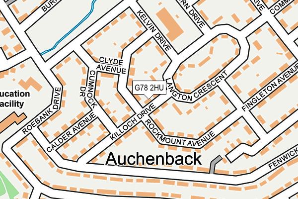 G78 2HU map - OS OpenMap – Local (Ordnance Survey)