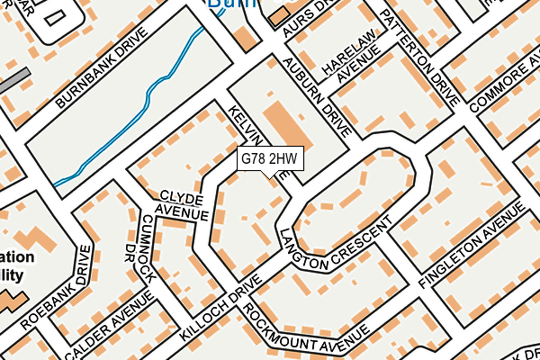 G78 2HW map - OS OpenMap – Local (Ordnance Survey)