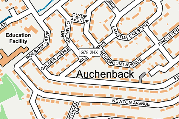 G78 2HX map - OS OpenMap – Local (Ordnance Survey)