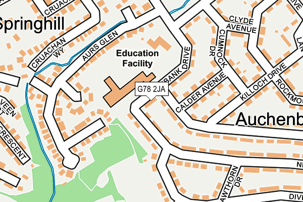 G78 2JA map - OS OpenMap – Local (Ordnance Survey)