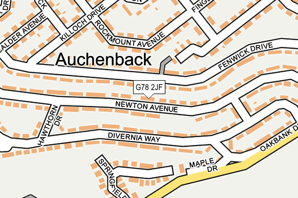G78 2JF map - OS OpenMap – Local (Ordnance Survey)